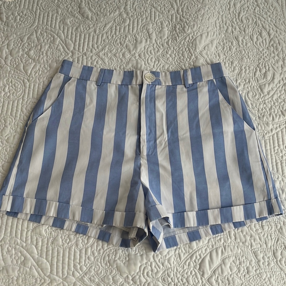 Women's English Factory Striped Shorts Size Large